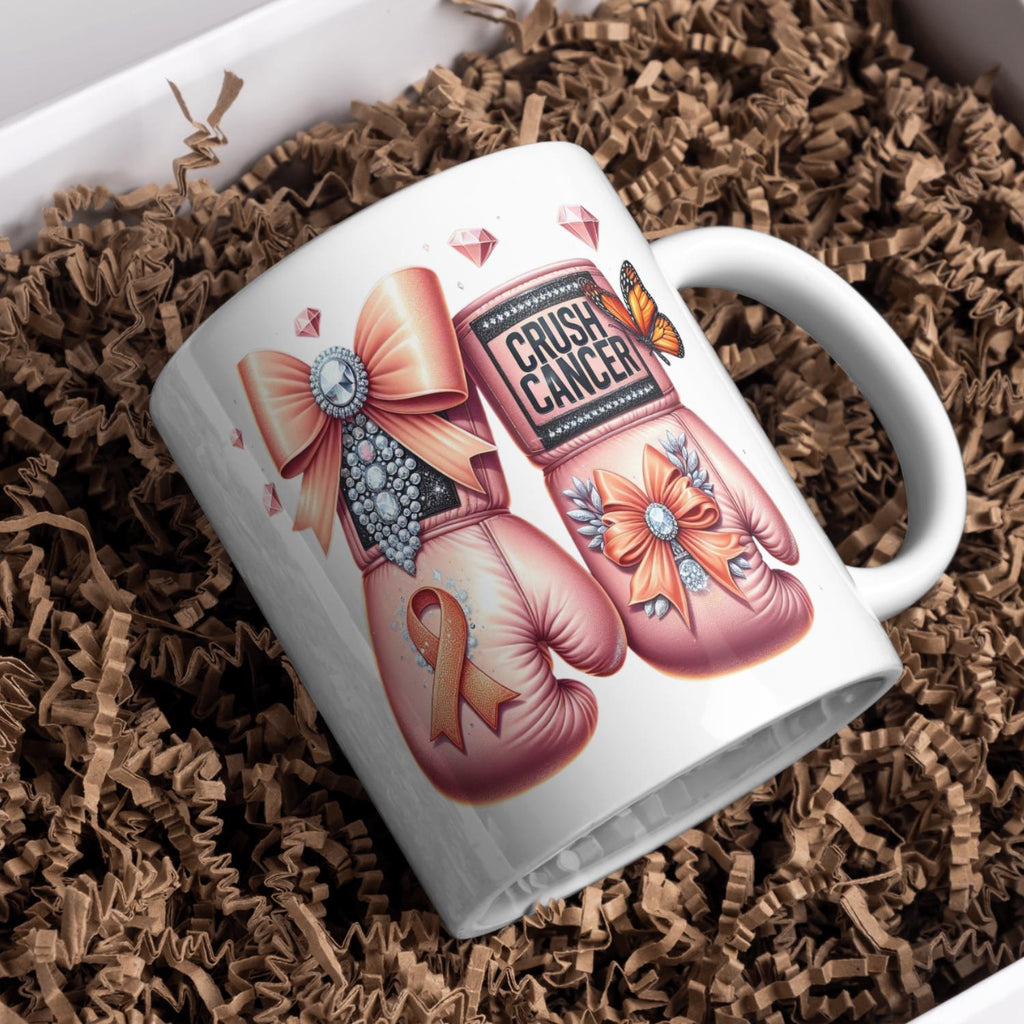 Awareness Crush Cancer Png, Orange or Peach Cancer png, crush cancer boxing gloves, knock out cancer png, cancer tumbler png, butterfly png