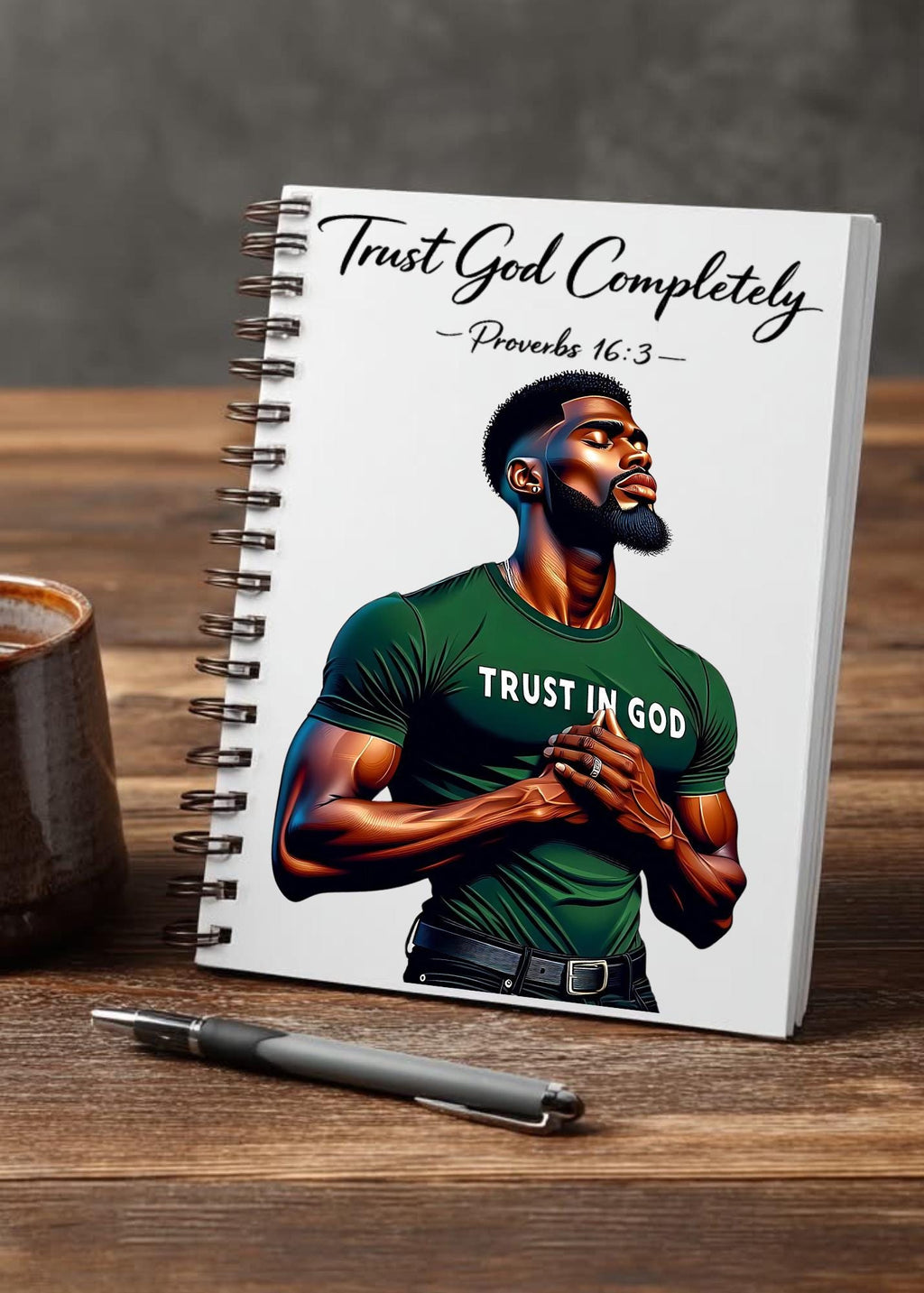 Praying Men UV DTF Transfer Stickers, Tumbler/Mug/Journal Decals