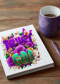 Spiritual UV DTF Transfers, Trust God Floral Design, Journal, Cup, Mug Stickers