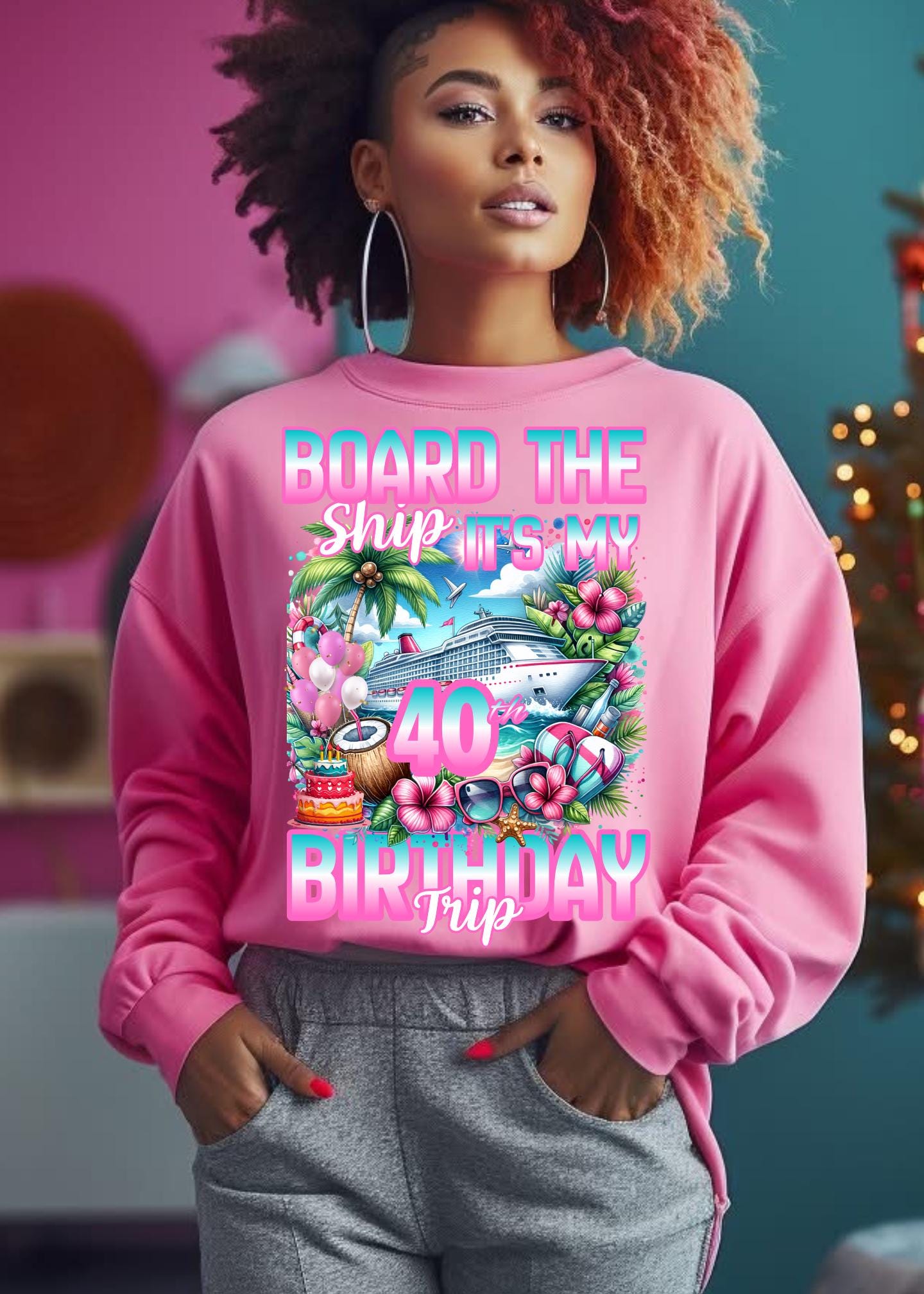 Birthday Cruise PNG, 20th,  30th,  40th, 50th, 60th,  Birthday png, Graffiti Style (Digital Download)