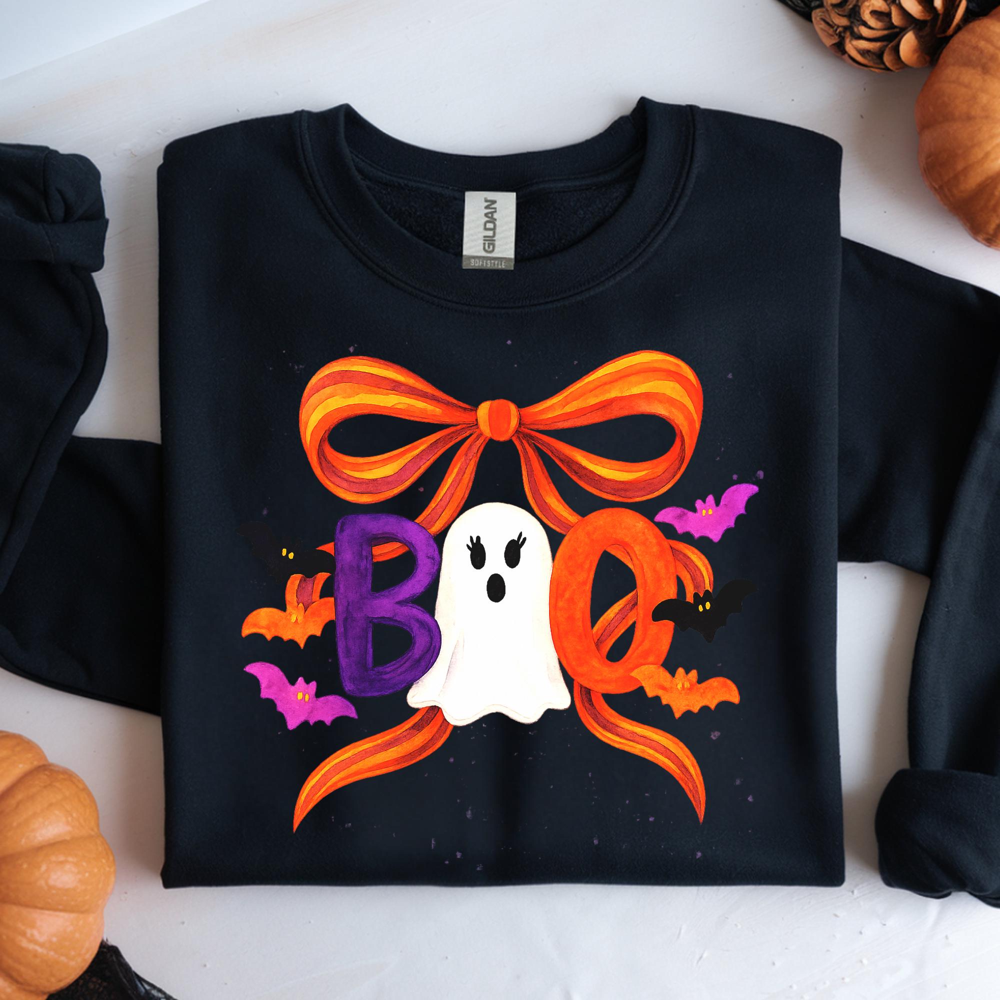 Boo Spooky Coquette Ghost Png, Halloween Vibes (Digital Download)