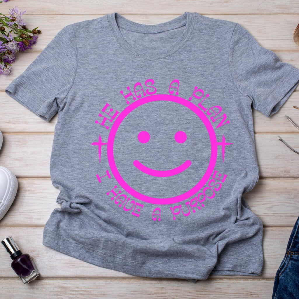 Christian PNG, Bundle Smiley png, He Has a Plan I Have a Purpose Jesus png, God png, Smiley Faith png, Christian Shirts png, Neon religious