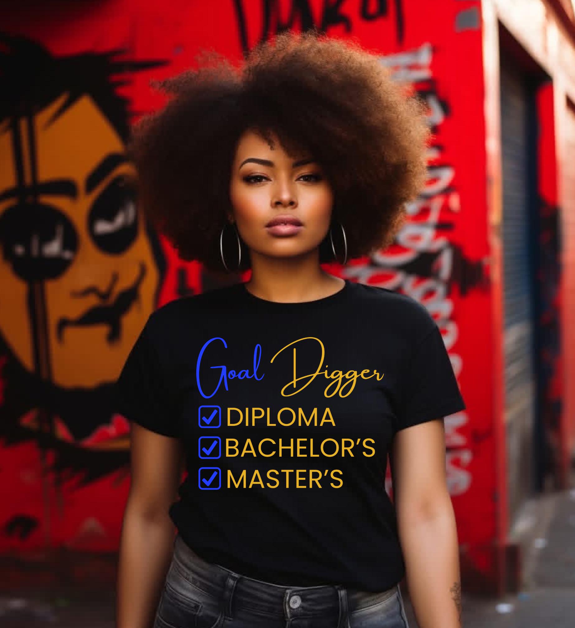 Goal Digger PNG, Graduation Degrees, Graffiti Art (Digital Download)