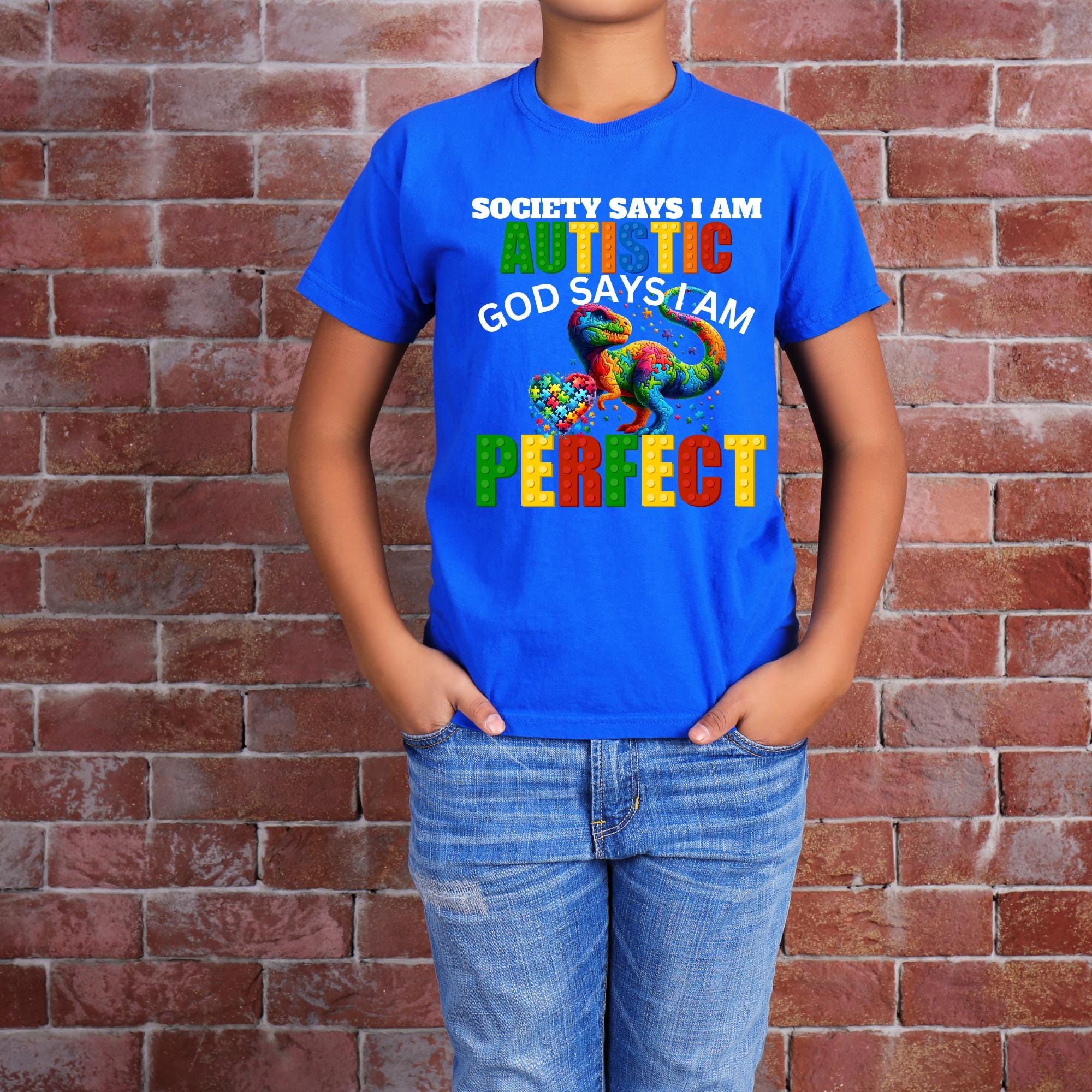 Autism Awareness Dinosaur Graphic (Digital Download)