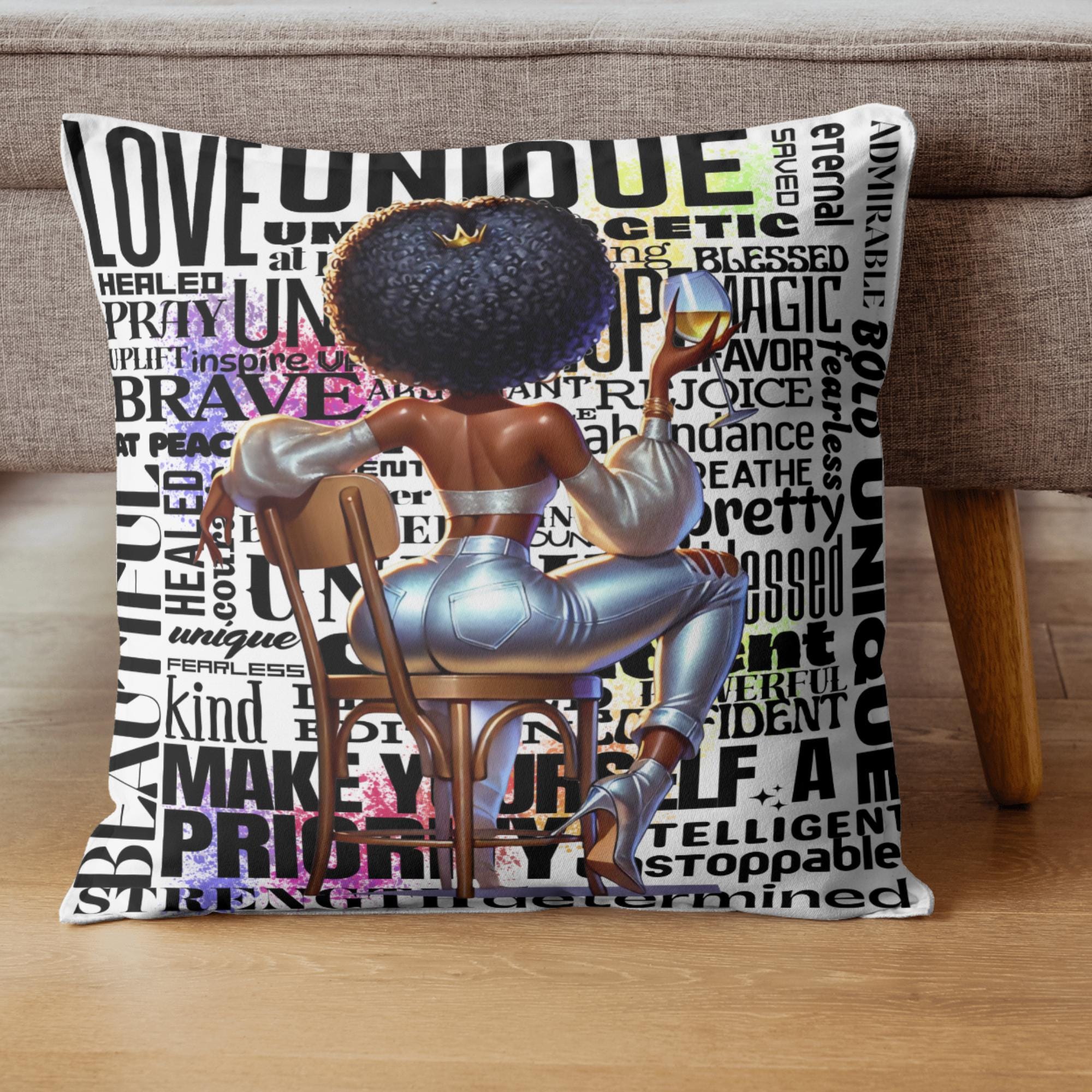 Motivational African American Woman Graffiti PNG (Digital Download)