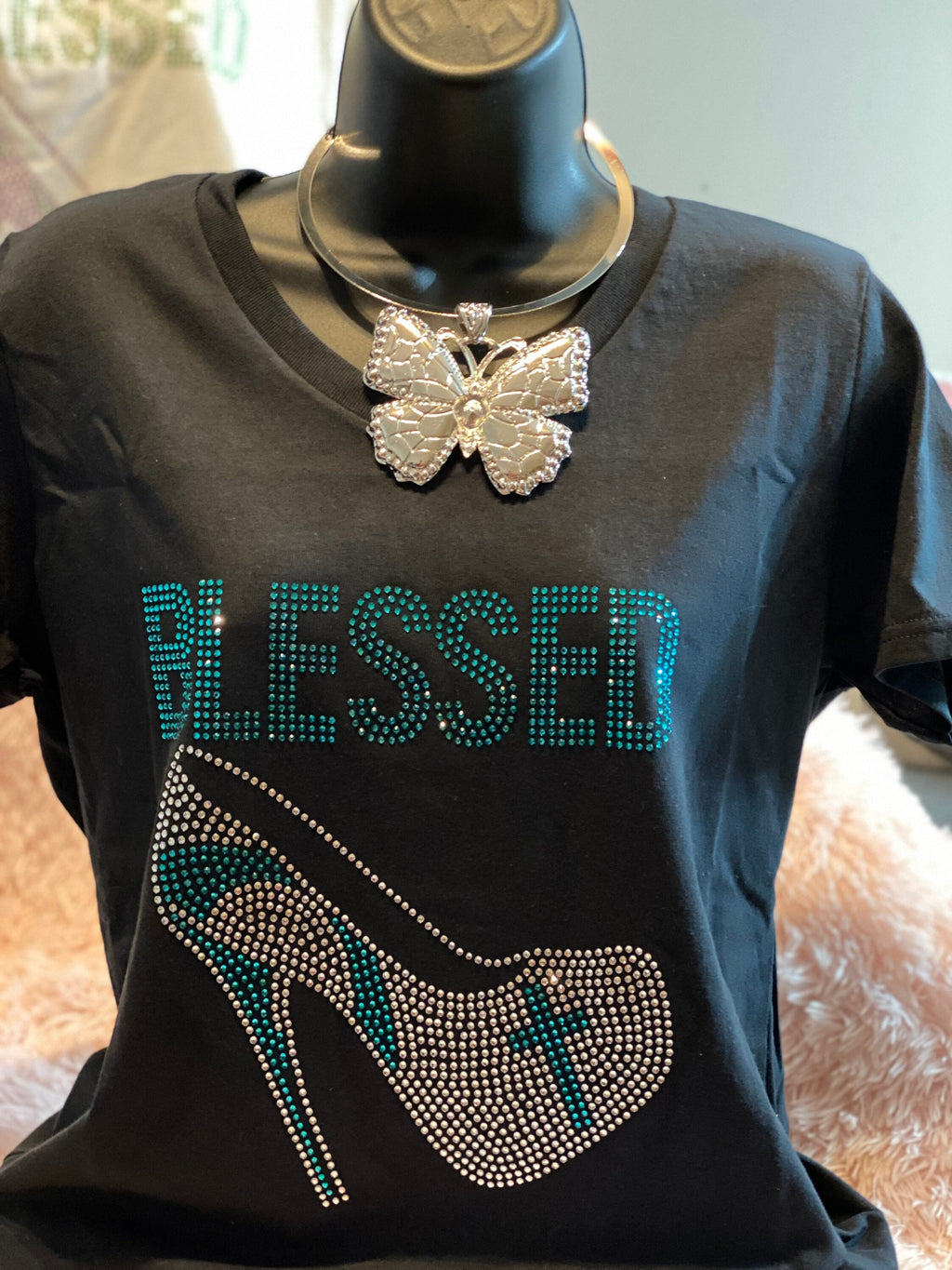 Blessed Rhinestone Tee