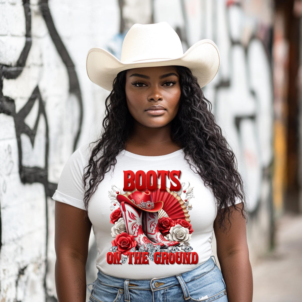 Red and White Boots Graffiti Design (Digital Download)