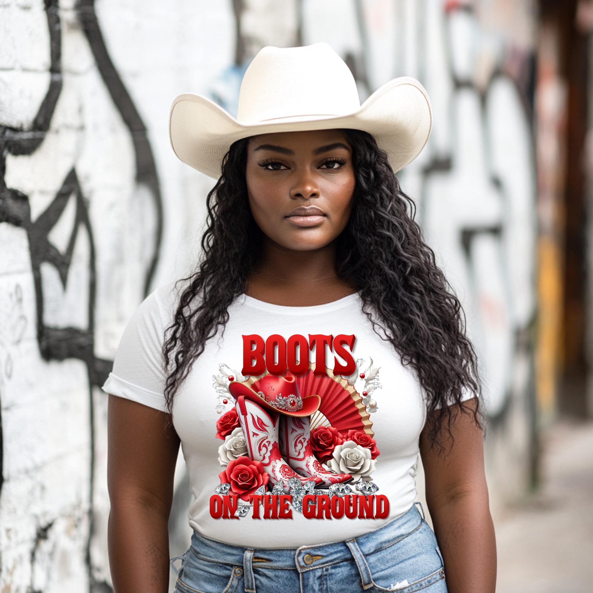 Red and White Boots Graffiti Design (Digital Download)
