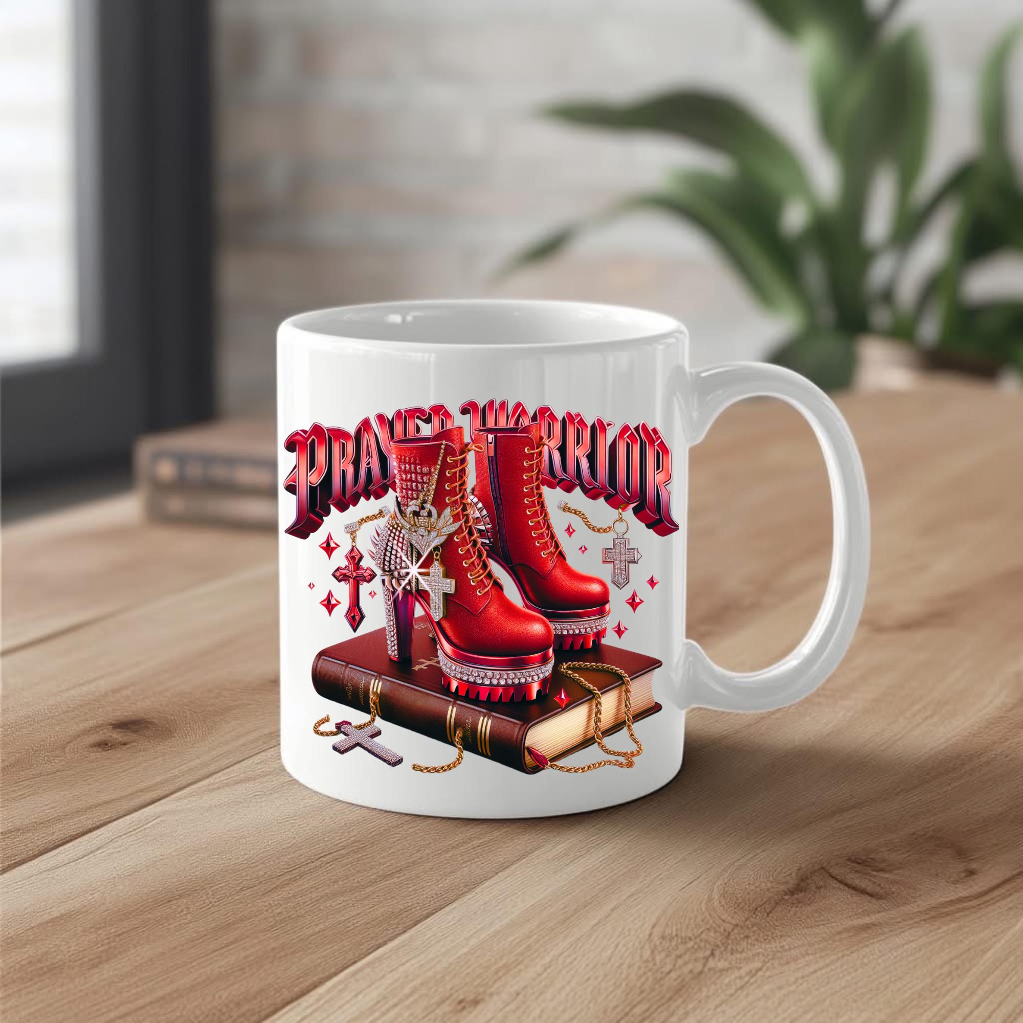 PNG Digital RED Prayer Warrior, Bible, heels, spiritual, prayer, holy bible, standing on His word