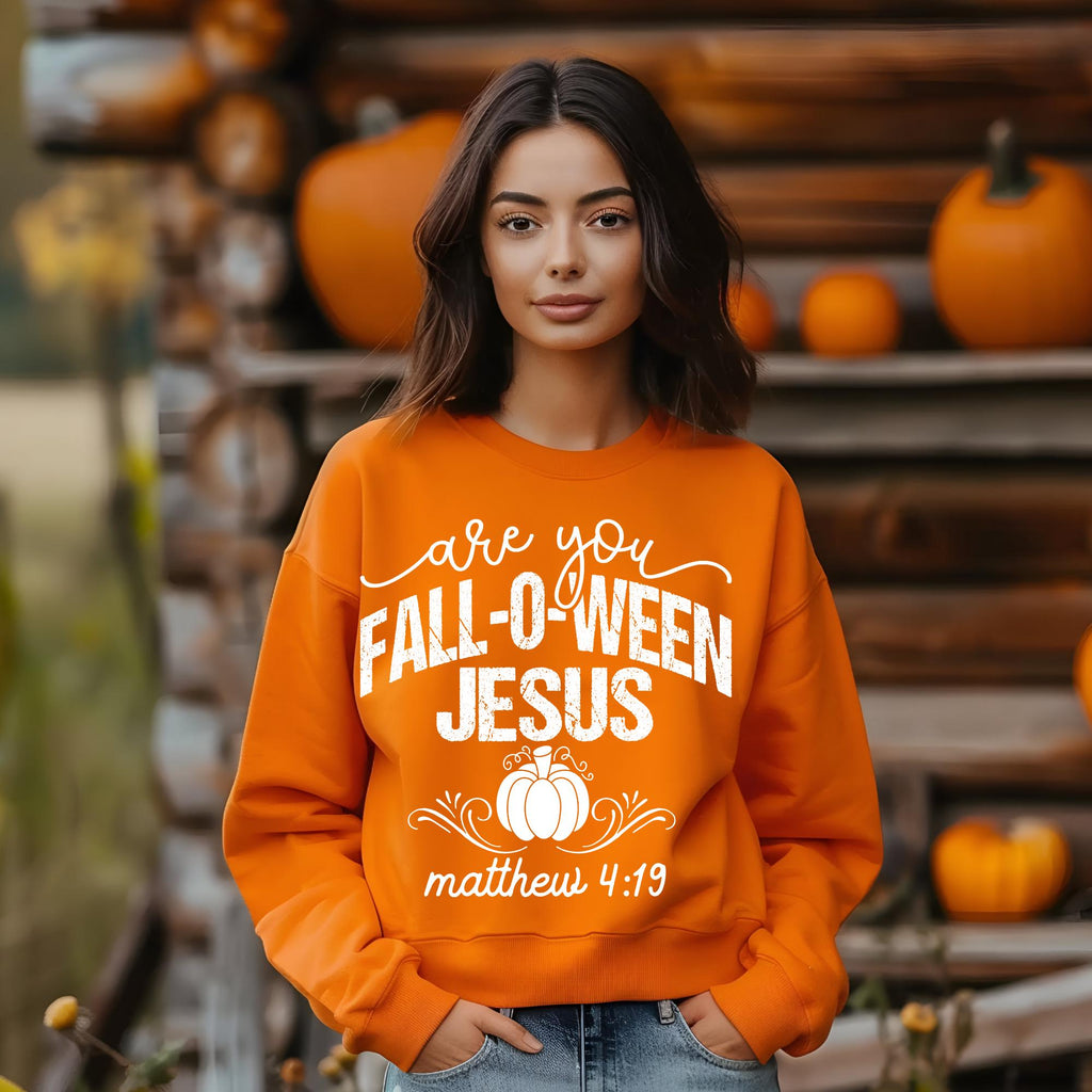 Falloween Jesus PNG, Halloween Christian Design (Digital Download)
