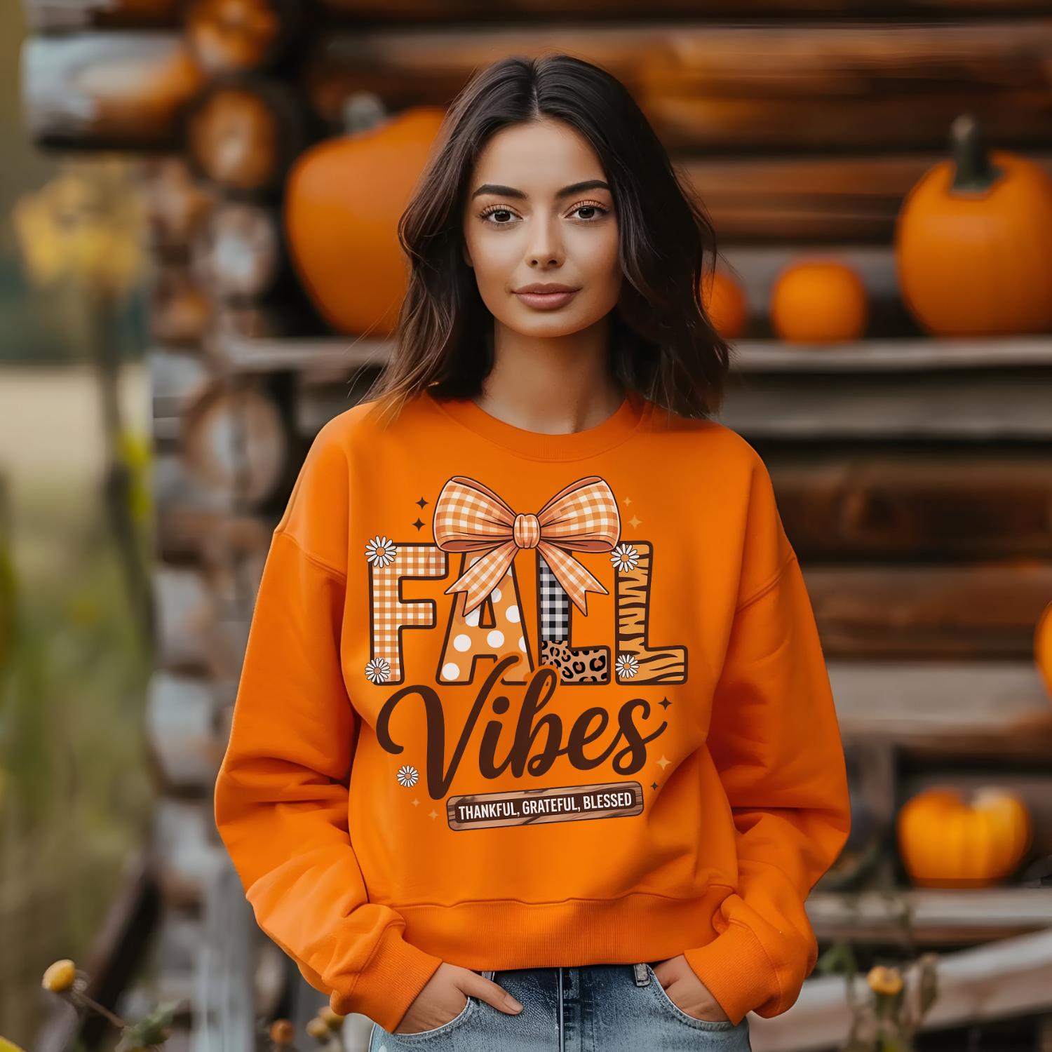 Fall Vibes Animal Print PNG, Autumn Design (Digital Download)