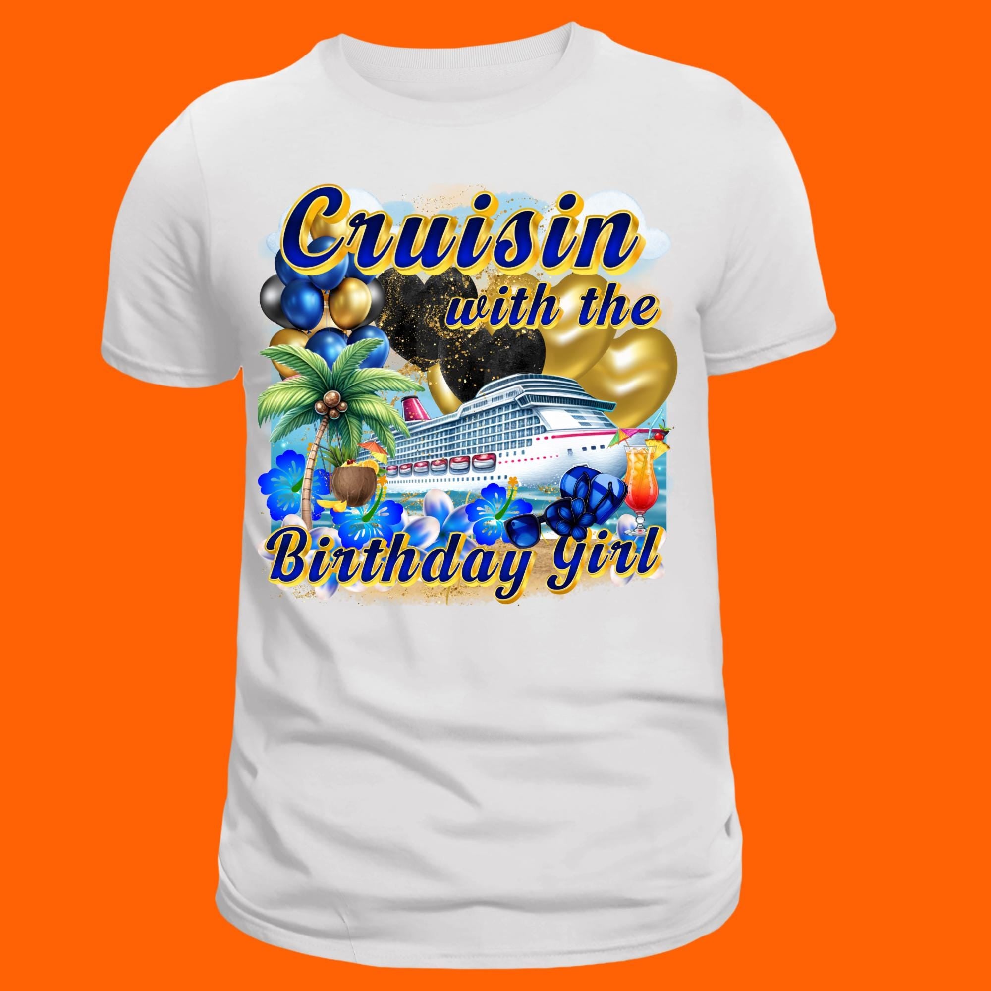 Birthday Cruise PNG, T-Shirt Design, Digital Download