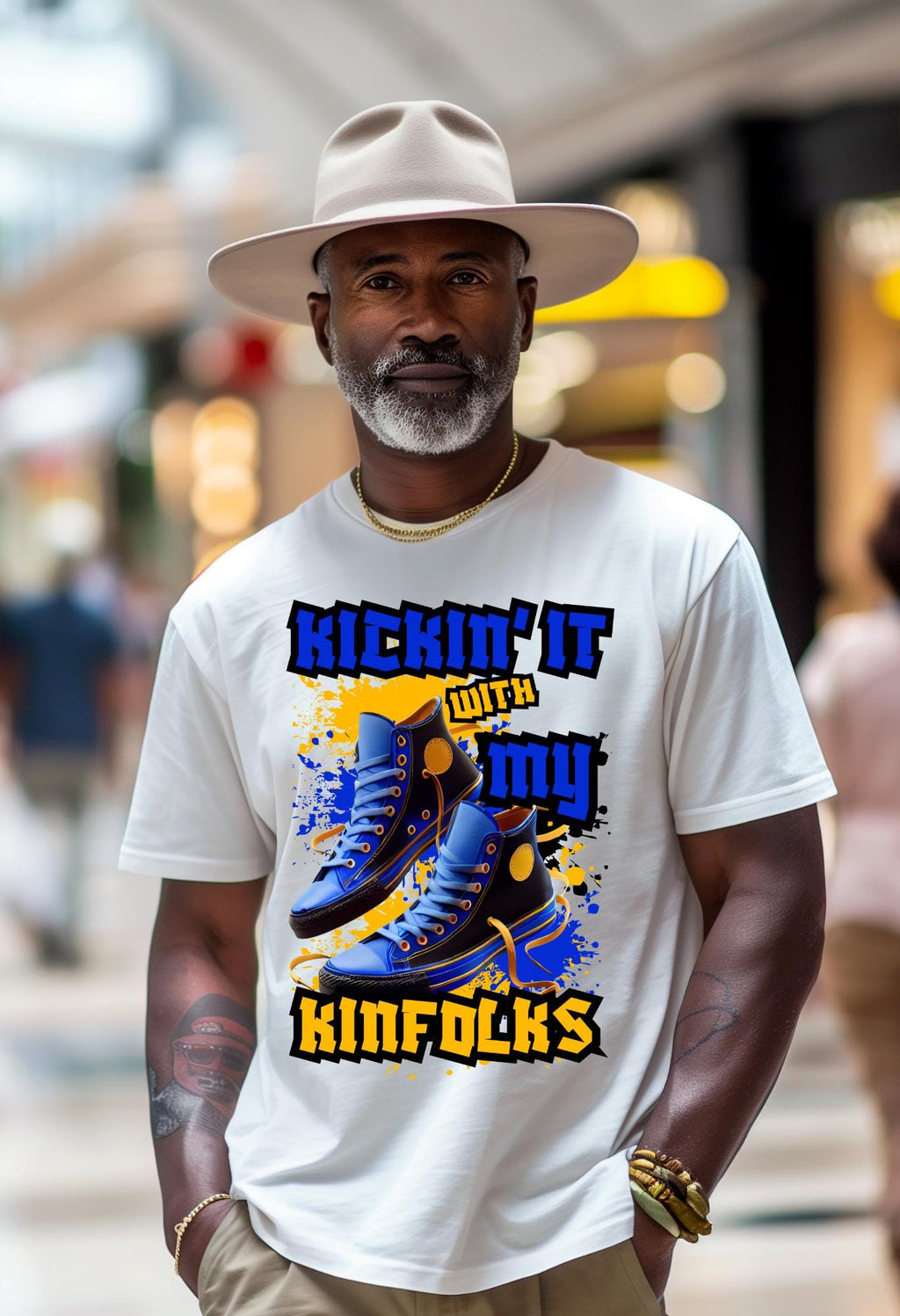 kickin it with my kinfolks, Family Reunion  black, yellow and blue png