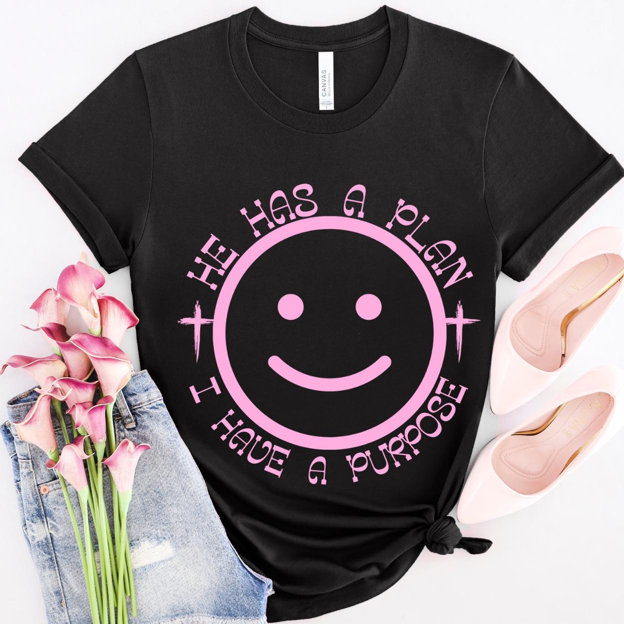 Christian PNG, Bundle Smiley png, He Has a Plan I Have a Purpose Jesus png, God png, Smiley Faith png, Christian Shirts png, Neon religious