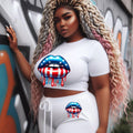 Bundle Red, White and Blue dripping lips.   for shirts, cups,  DTF, UVDTF, Sublimation, png Digital, 4th of July. Juneteenth