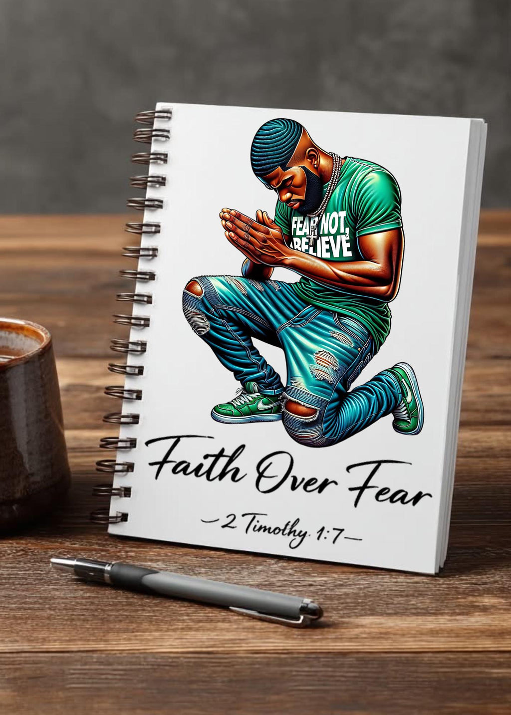 Praying Men UV DTF Transfer Stickers, Tumbler/Mug/Journal Decals